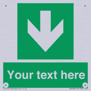 Safe condition Custom arrow down sign